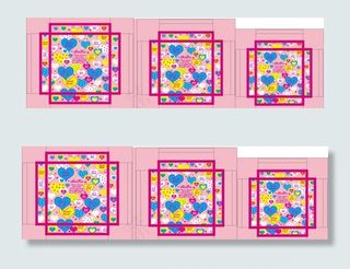 方形爱心礼品盒三件套图片