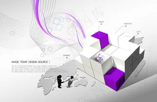 商务魔方素材图片