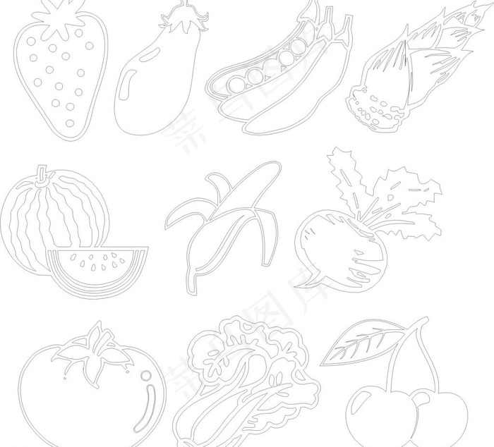 矢量水果蔬菜图片
