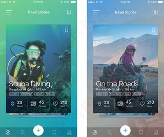 旅游故事应用界面移动手机APP界面UI
