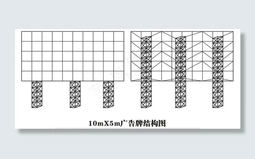 广告牌结构图图片