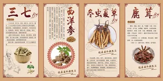 名贵中药展板