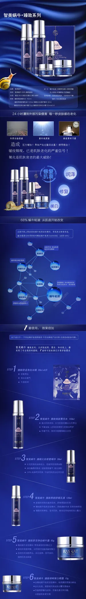 淘宝化妆品护肤套装详情页