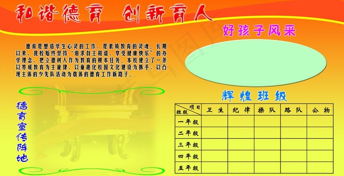 学校德育创新育人版面图片(4354X2480(DPI:70))psd模版下载