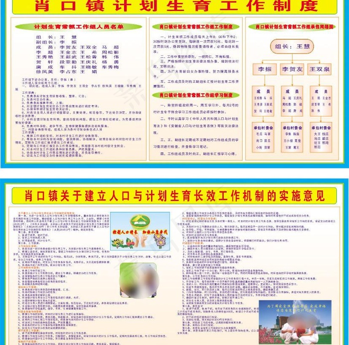 计划生育规章制度图片cdr矢量模版下载