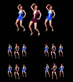 酒吧夜店3D女郎嗨歌热舞led视频