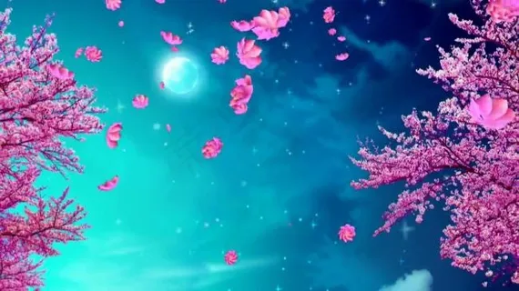 桃花月亮动态视频