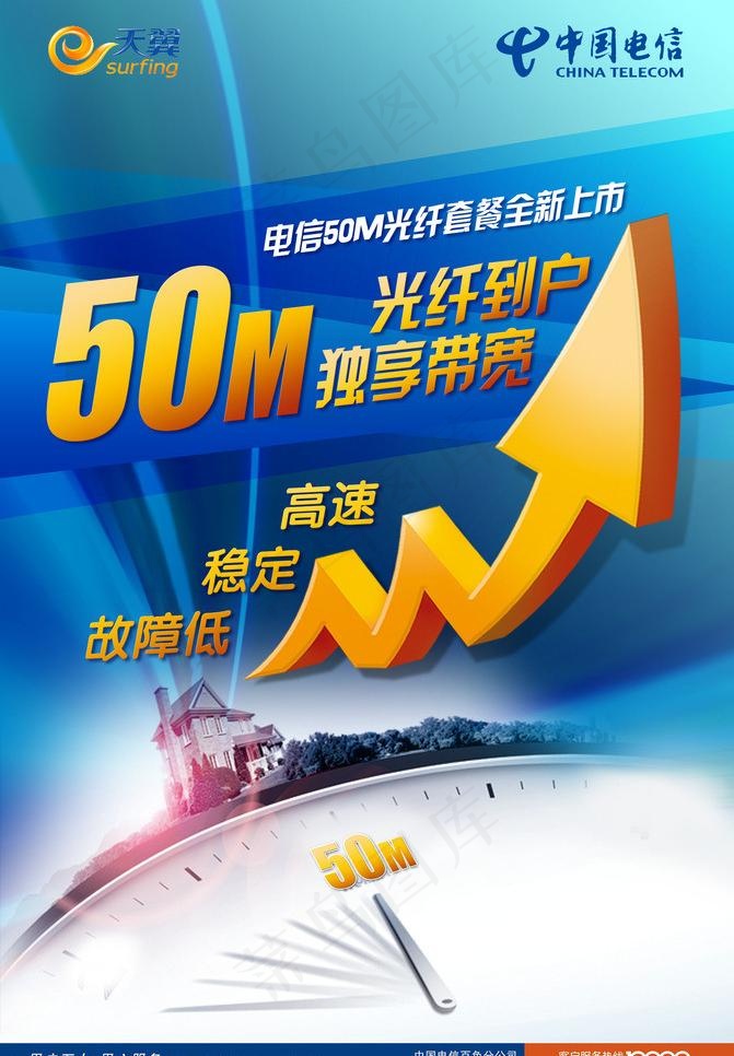 中国电信图片(1616X2466(DPI:72))psd模版下载