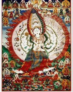 大白伞盖佛母图片