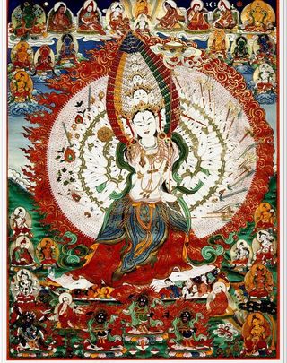 大白伞盖佛母图片