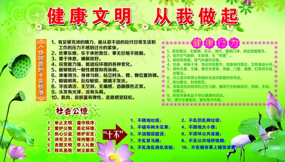 健康文明展板