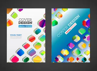 彩色几何图形传单图片