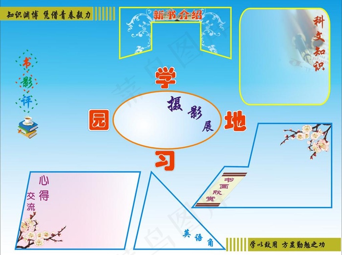 学习园地图片cdr矢量模版下载