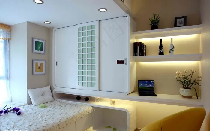 现代简约电视背景墙效果图