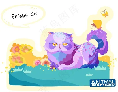卡通波斯猫图片