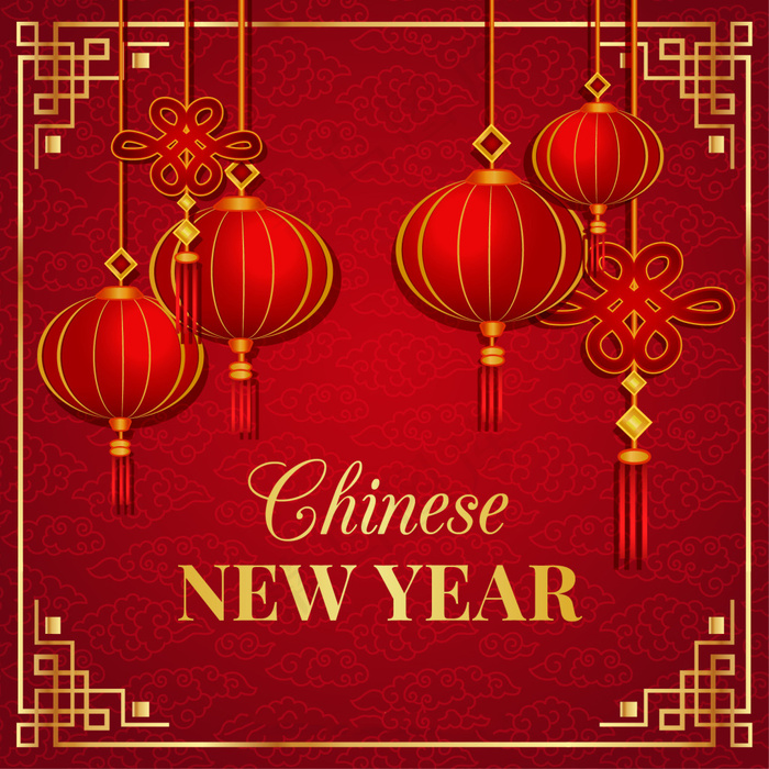 中国农历新年的灯笼eps,ai矢量模版下载