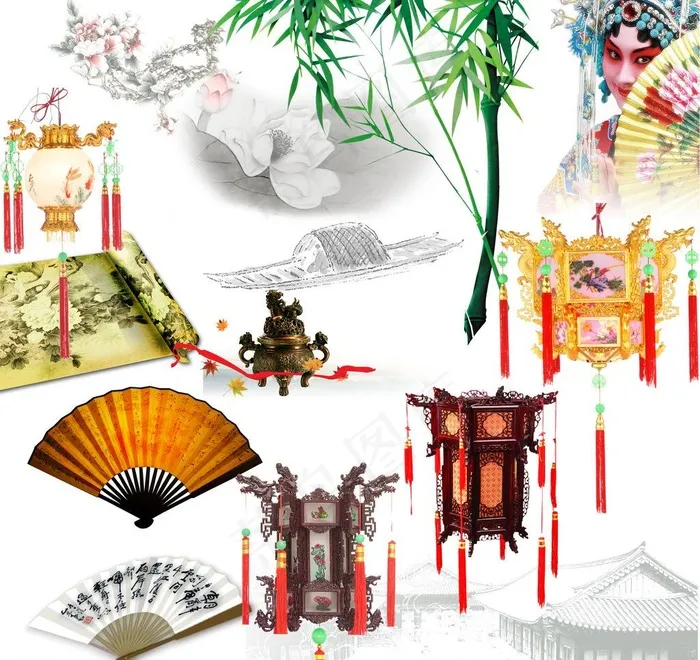 中国风素材图片psd模版下载