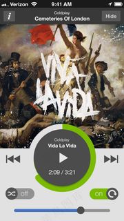 个性化音乐播放器界面PSD分层素材