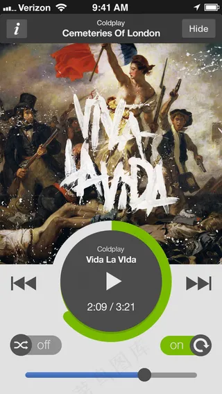 个性化音乐播放器界面PSD分层素材