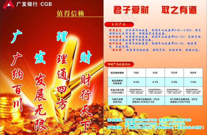 金融单页图片cdr矢量模版下载