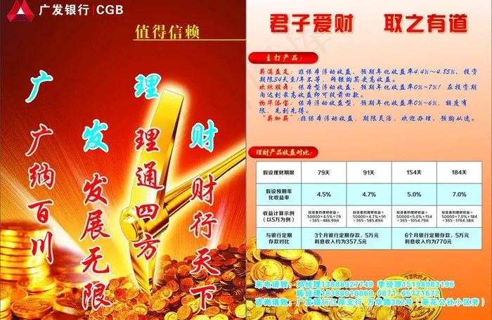 金融单页图片cdr矢量模版下载