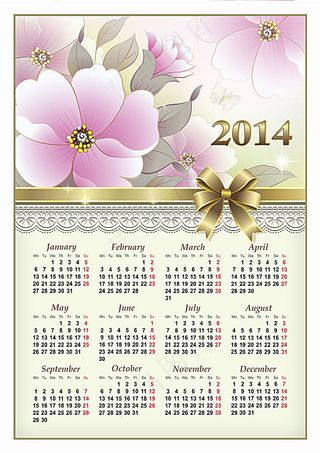2014马年挂历模板