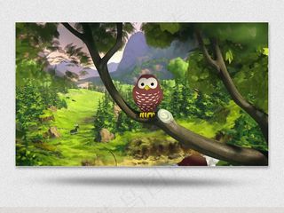 卡通动物园动漫舞台视频素材