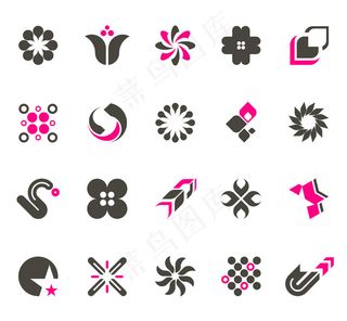 简单的趋势矢量标志设计材料