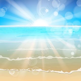 卡通海滩背景