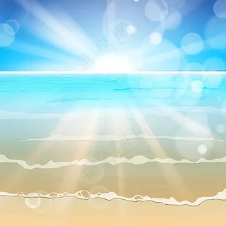 卡通海滩背景