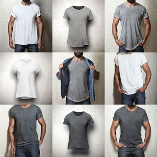 不同款式的男士T恤