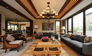 中式客厅装修设计效果图