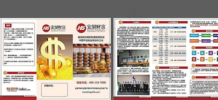 理财产品宣传三折页图片ai矢量模版下载