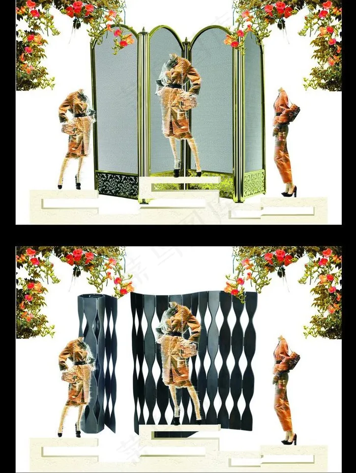 橱窗设计图片cdr矢量模版下载