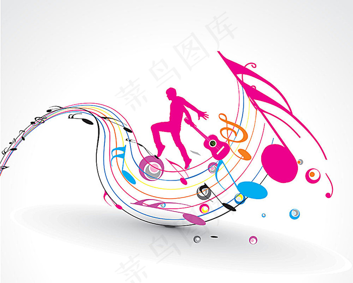 音乐背景设计eps,ai矢量模版下载