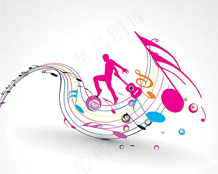 音乐背景设计eps,ai矢量模版下载