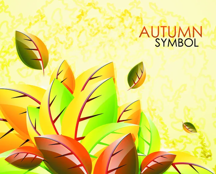 季节树叶象征矢量素材eps,ai矢量模版下载