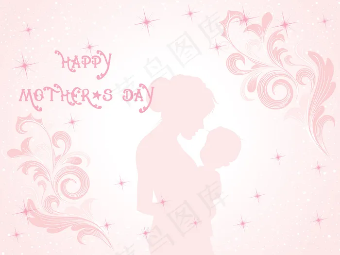 母亲节矢量壁纸eps,ai矢量模版下载