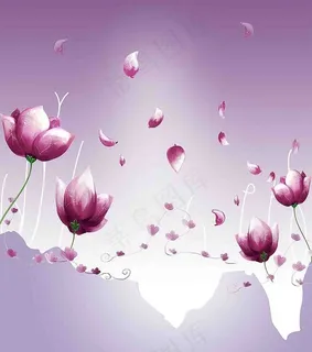 花朵花藤图案PSD创意素材