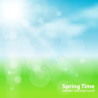 春天的时候 背景矢量