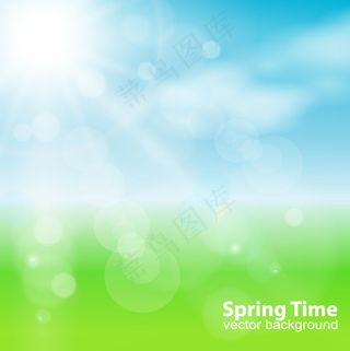春天的时候 背景矢量