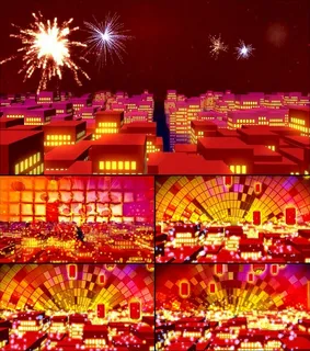 大气喜庆新年晚会开场片头背景视频