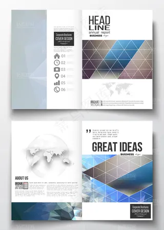 时尚画册折页设计矢量素材