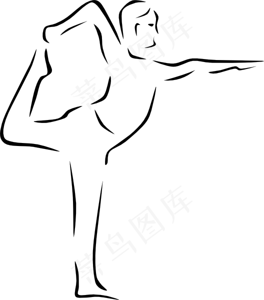 程式化的瑜伽人剪辑艺术