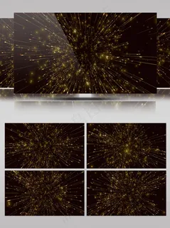 4K金色大气佛光粒子光线散发发射背景