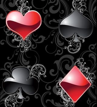 扑克的花纹背景矢量素材