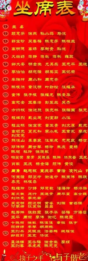 婚宴坐席展架图片