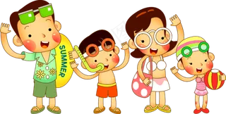 卡通旅游旅行人物设计元素免扣素材透...