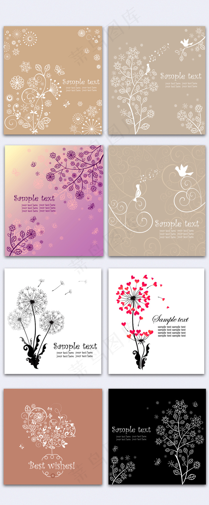 欧式花纹背景矢量素材