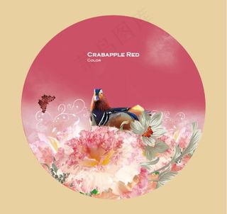 传统色谱 海棠红